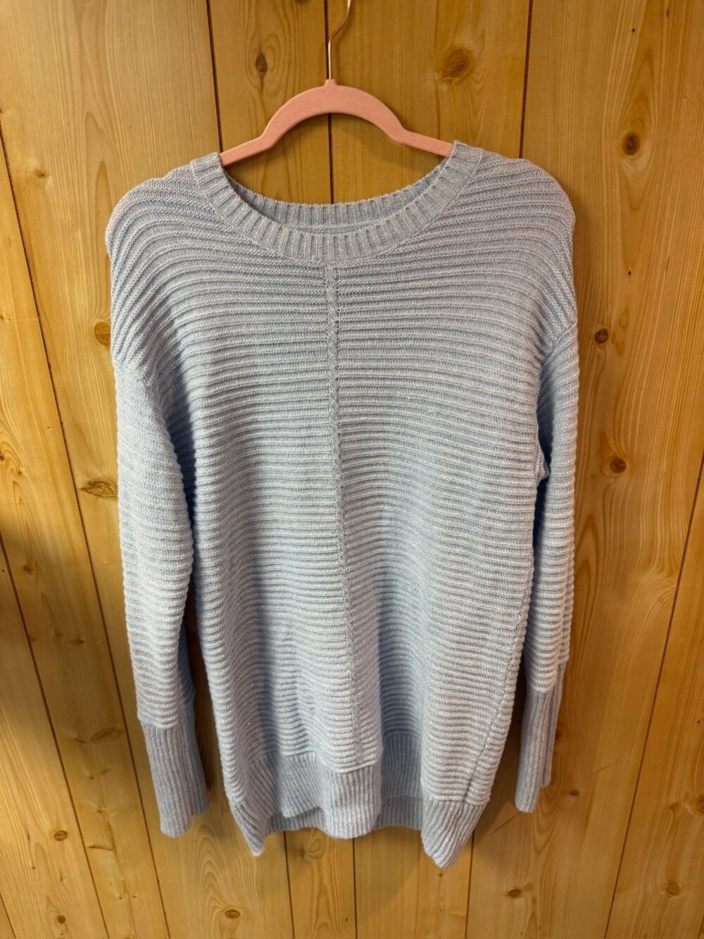 Sparkly baby blue long sweater
